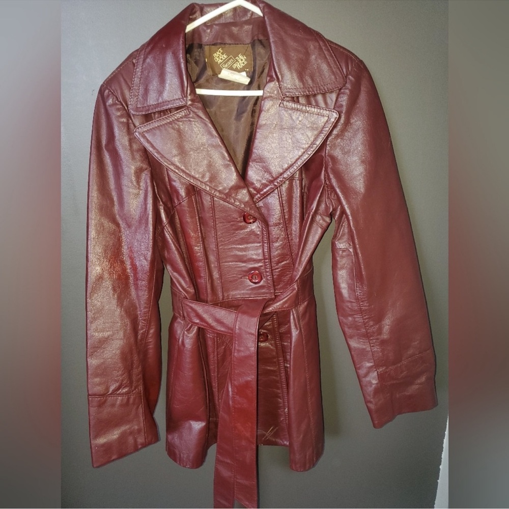 Vintage Red Trench Coat